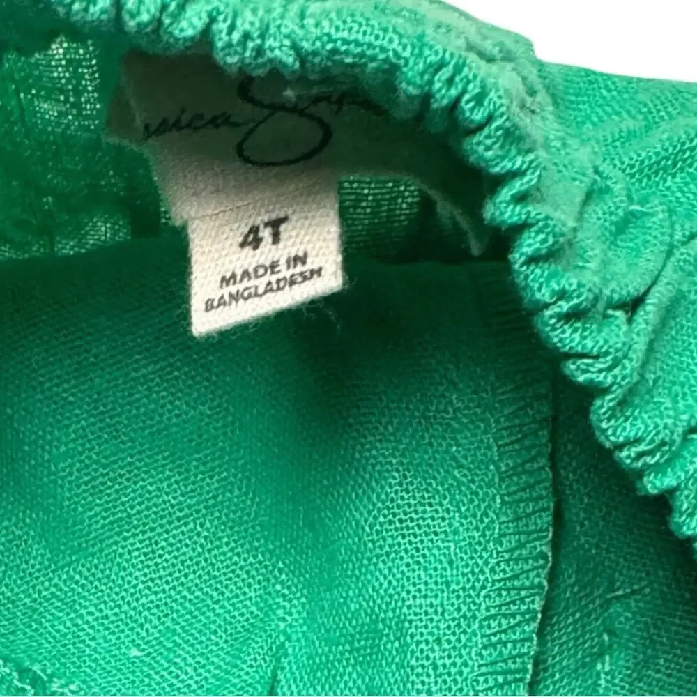Jessica Simpson Girls Linen Blend Matching Set 4T NWT